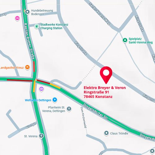 Google-Maps Karte zur Adresse von Elektro Breyer & Veron GmbH Google-Maps Karte von Elektro Breyer & Veron